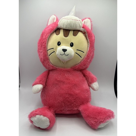 Spark Create Imagine Cat Kitten Plush Pink Unicorn Costume 18" Stuffed Animal - Picture 6 of 8